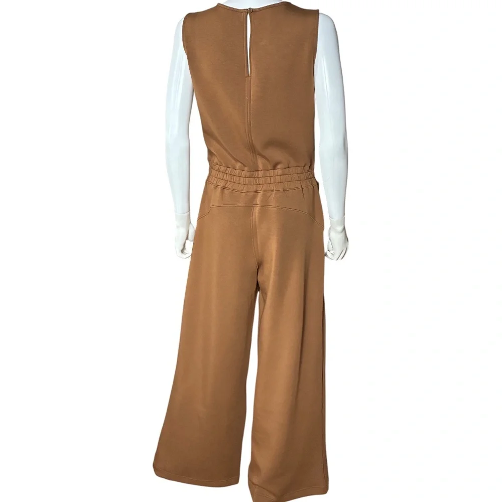 SPANX AirEssentials Wide-Leg Jumpsuit Cocoa Size M - Picture 2 of 3